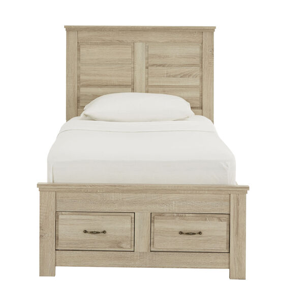 Neal Wood Panel Twin Platform Bed with Storage, image 3